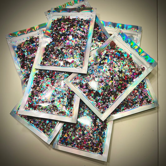 💎 Multi-Shape Glitter Mix | Palm Trees, Puppy Paw Prints, Stars, Hearts, Dolphins, Puzzle Pieces & Flamingos | Perfect for Nail Art, Resin, Tumblers & DIY Crafts 💎