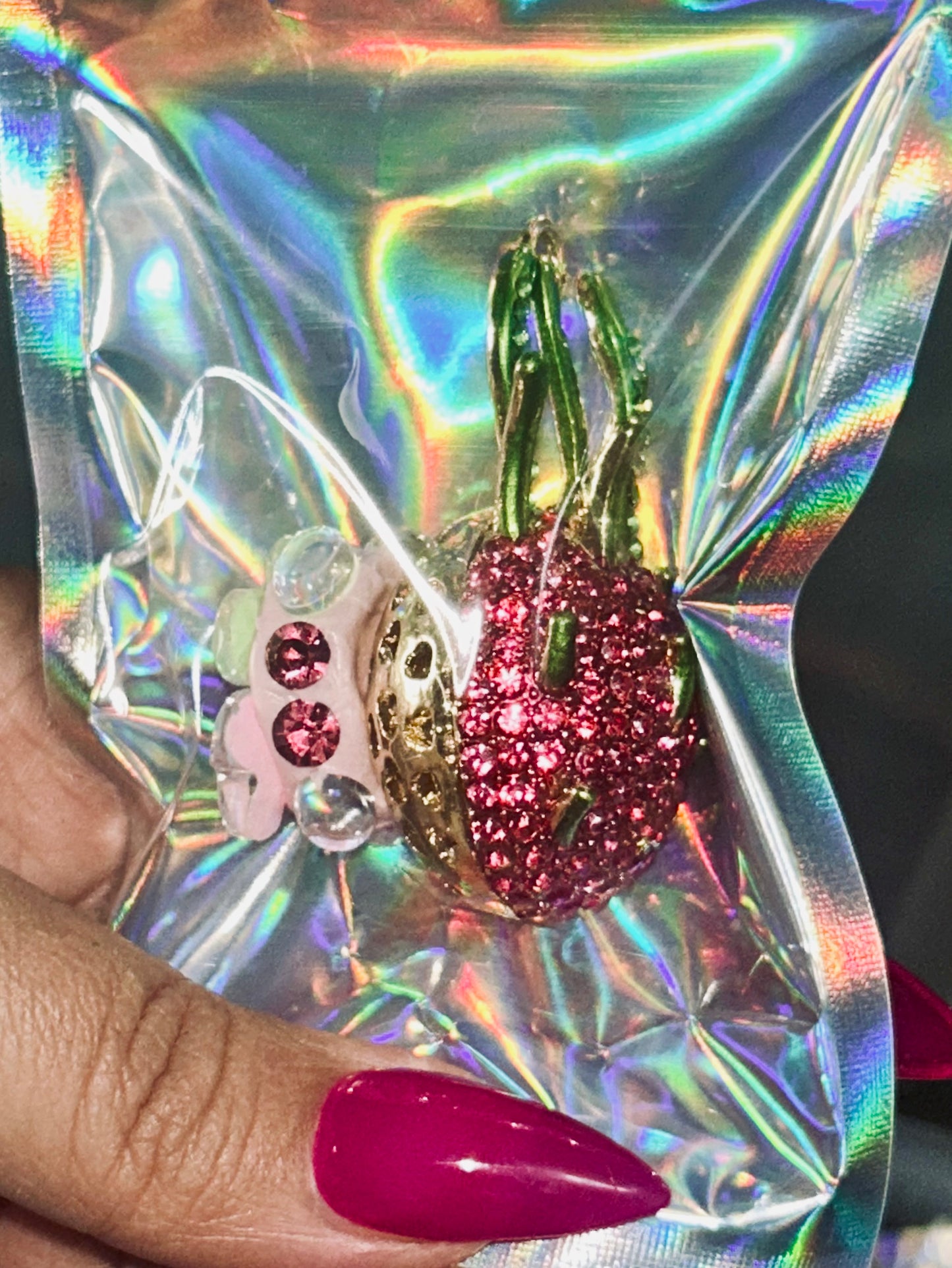 Fancy Pen Beads with Metal and Crystal