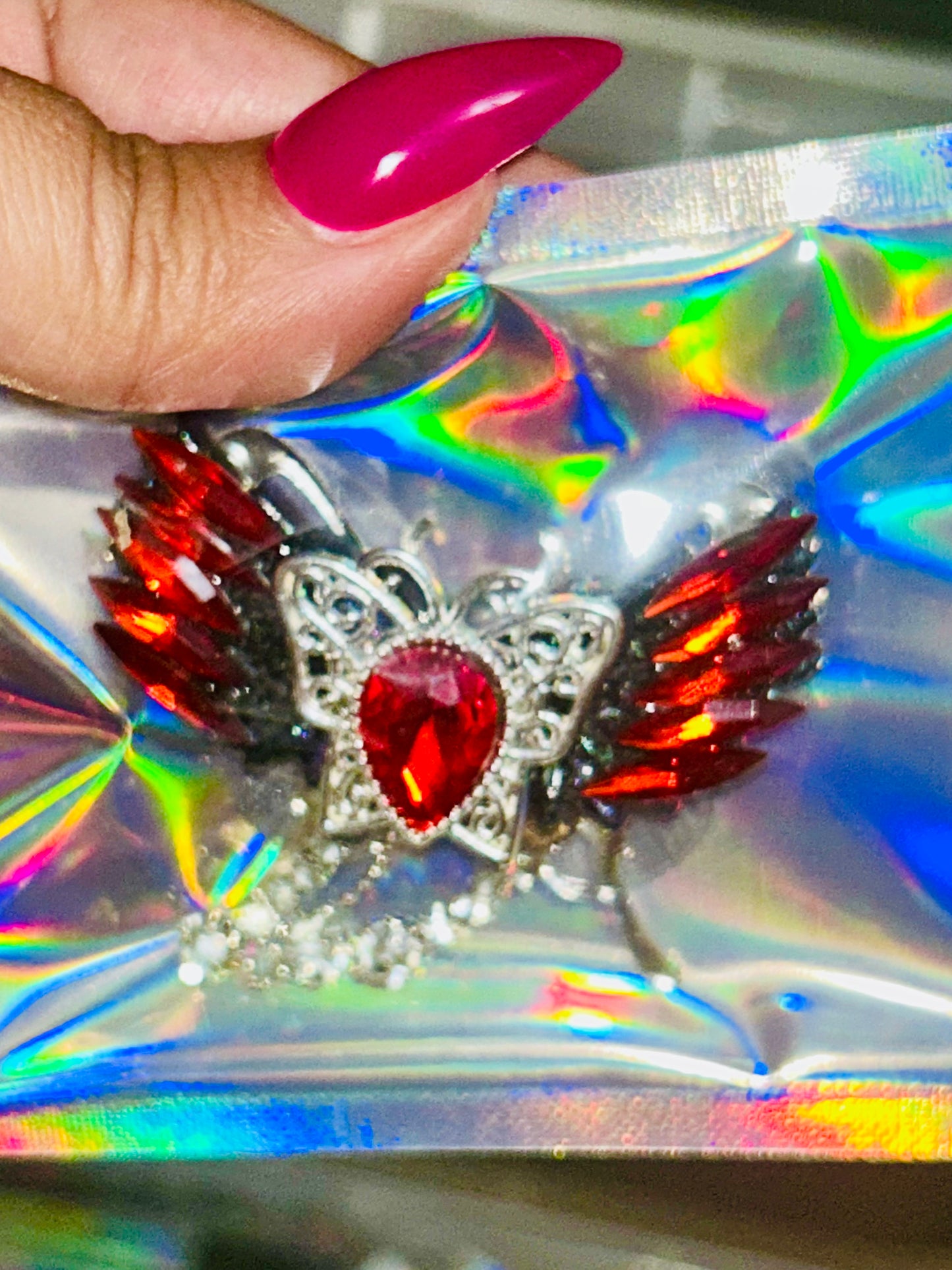 Fancy Pen Beads with Metal and Crystal