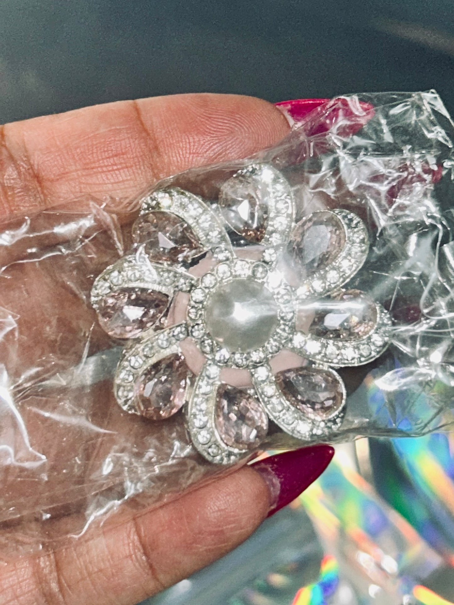 Fancy Pen Beads with Metal and Crystal