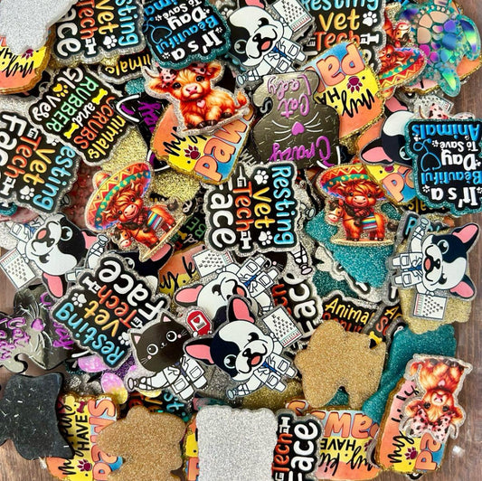 PRICE DROP!! One Sided Badge Reel Planar Acrylics (Random selection - Badge Reel Not Included)