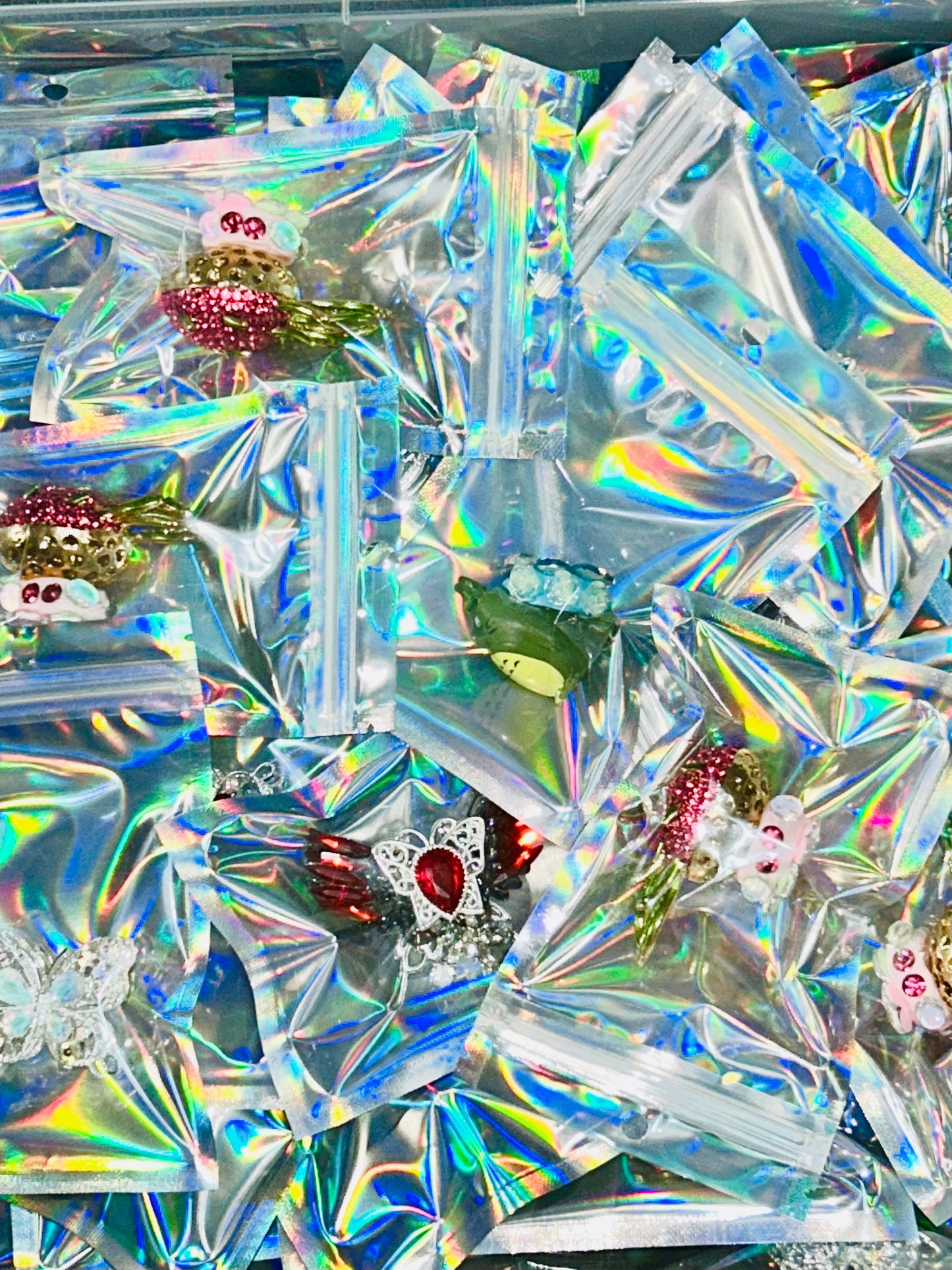Fancy Pen Beads with Metal and Crystal