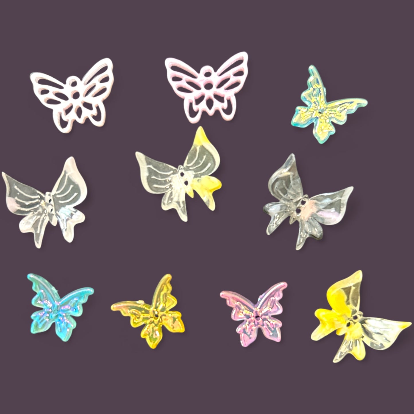 20 pcs Acrylic Butterfly Beads – Craft Embellishments for Bracelets, Necklaces, and Jewelry Making