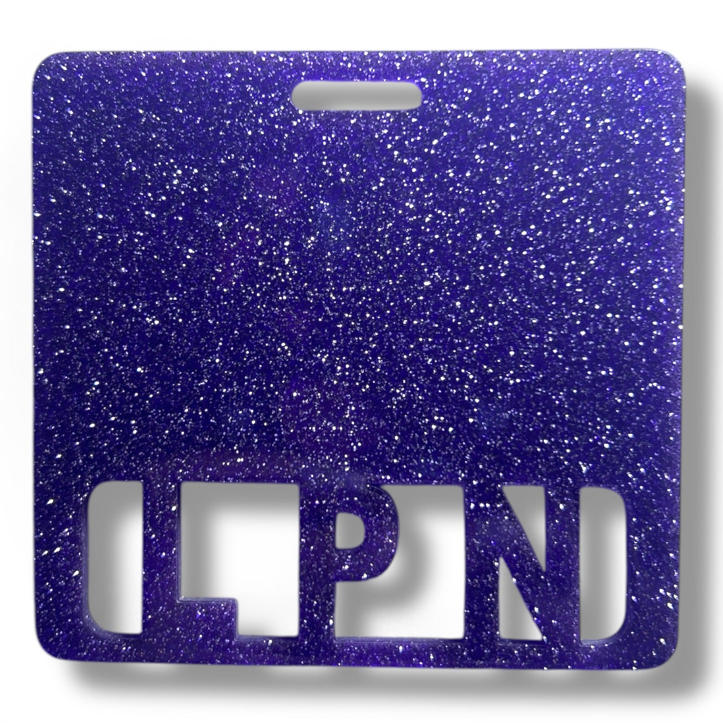 Horizontal Glitter Badge Buddies for Nurse, LPN, CNA, and RN