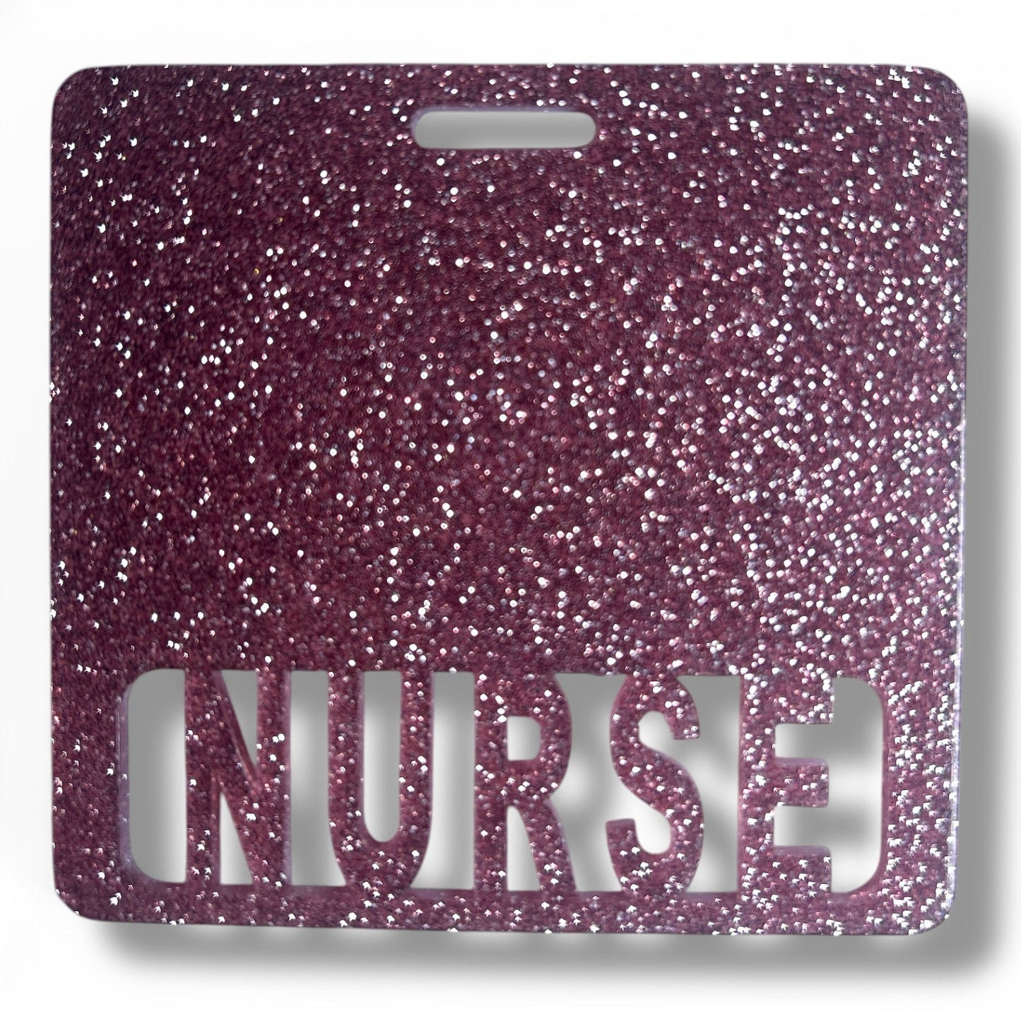 Horizontal Glitter Badge Buddies for Nurse, LPN, CNA, and RN