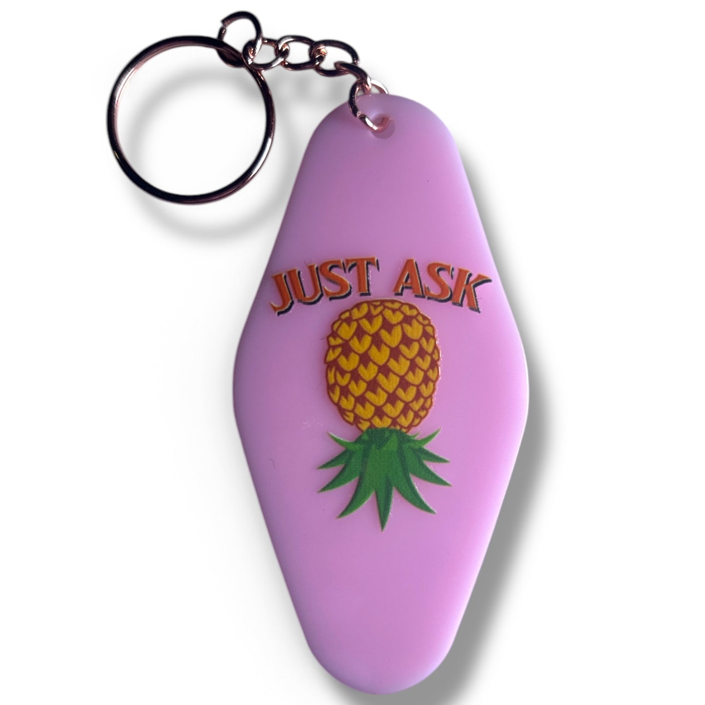 Upside Down Pineapple Swinger Cute Keychain - One of a Kind