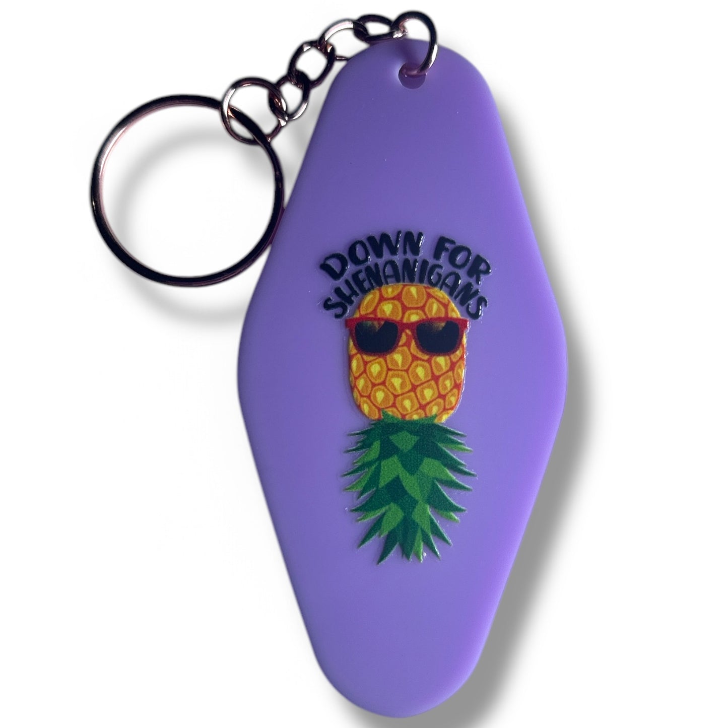 Upside Down Pineapple Swinger Cute Keychain - One of a Kind