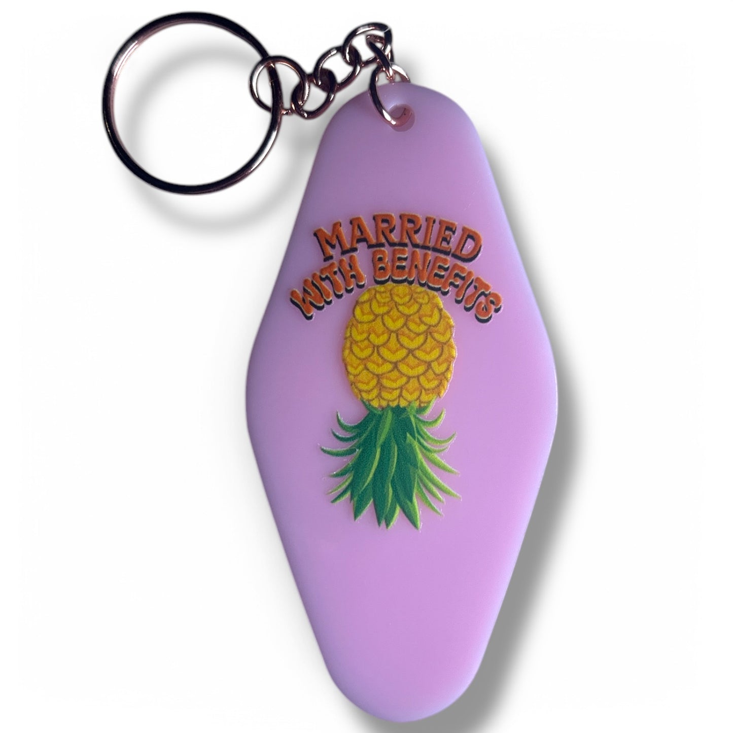 Upside Down Pineapple Swinger Cute Keychain - One of a Kind