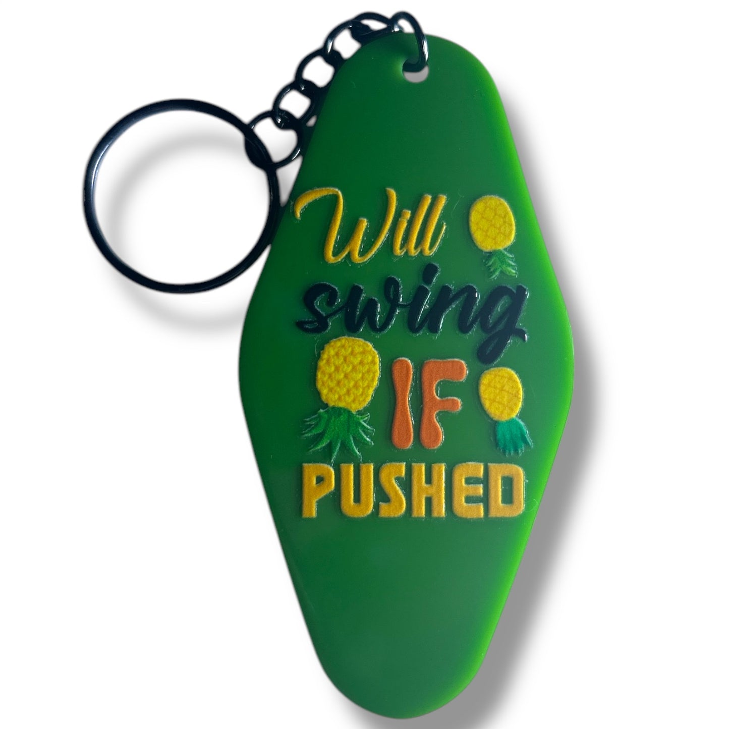 Upside Down Pineapple Swinger Cute Keychain - One of a Kind