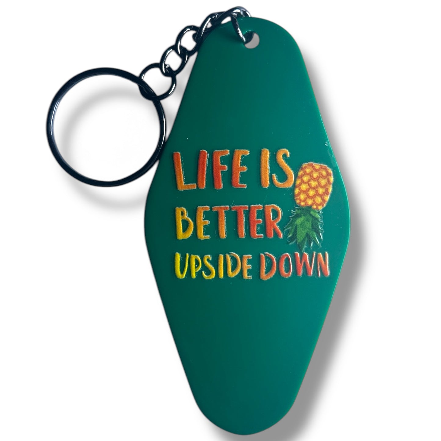 Upside Down Pineapple Swinger Cute Keychain - One of a Kind