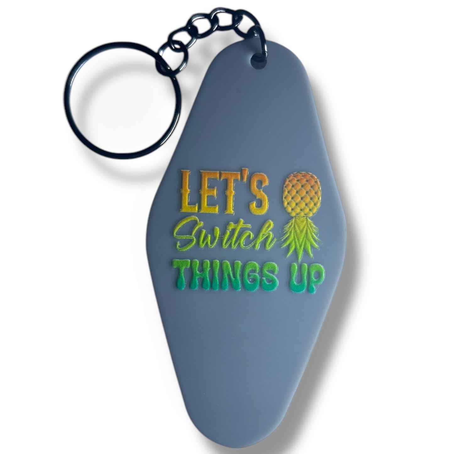 Upside Down Pineapple Swinger Cute Keychain - One of a Kind
