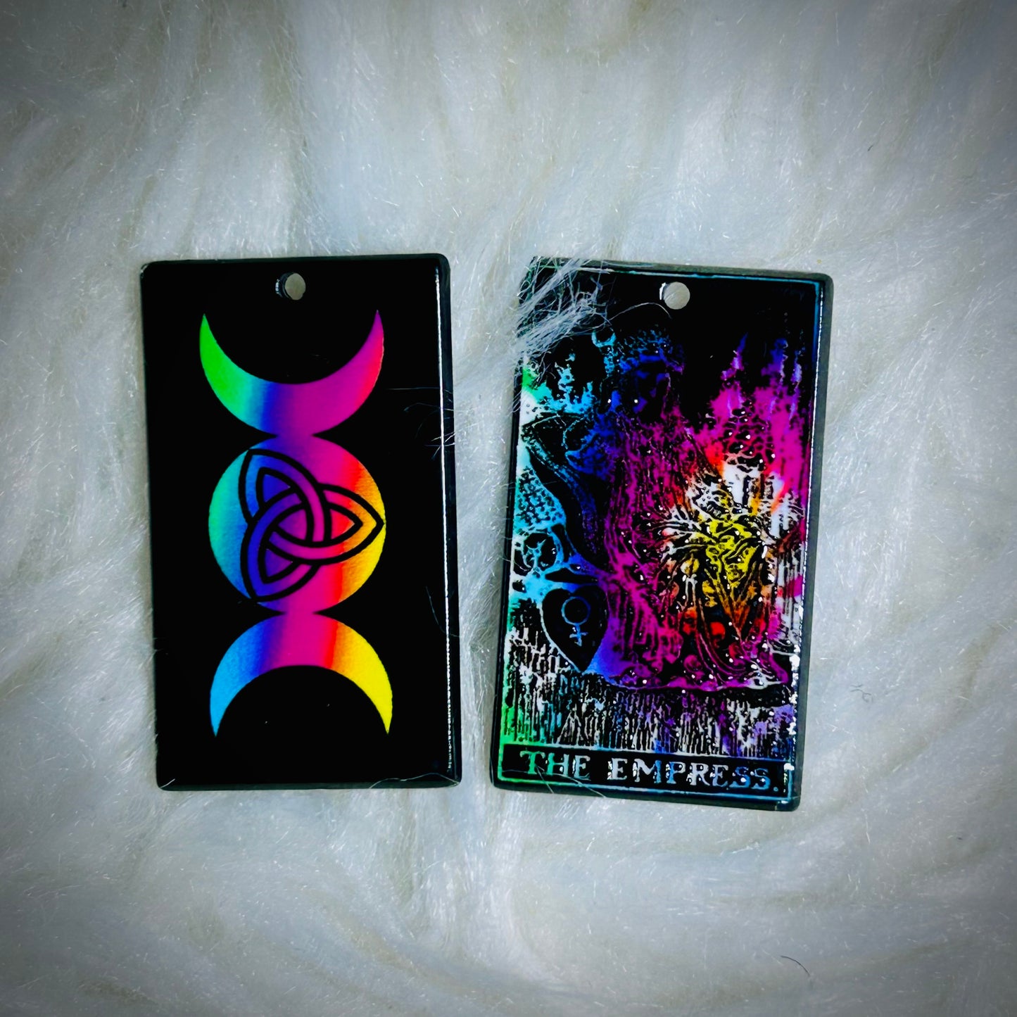 Colorful Tarot Earring Acrylics (with hole) *NEW*