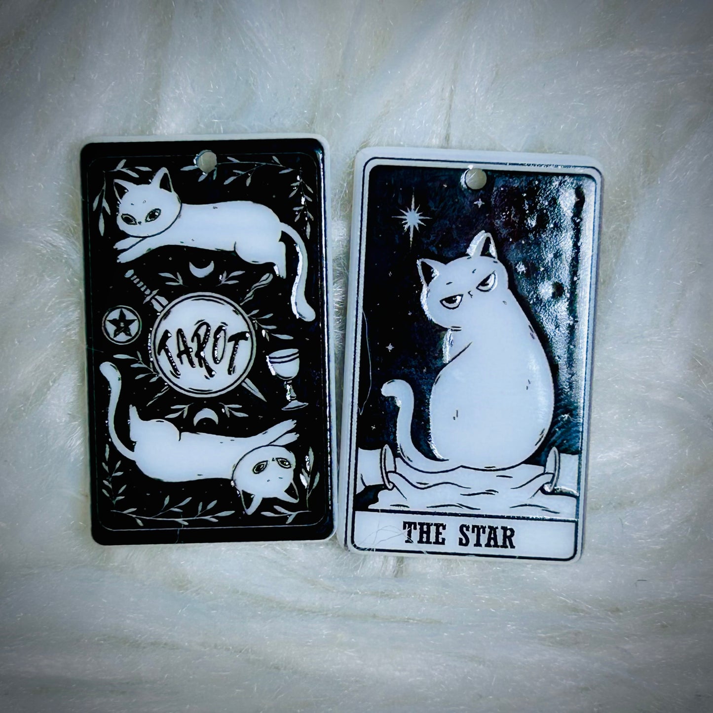 Cat Tarot Earring Acrylics (with hole) *NEW*
