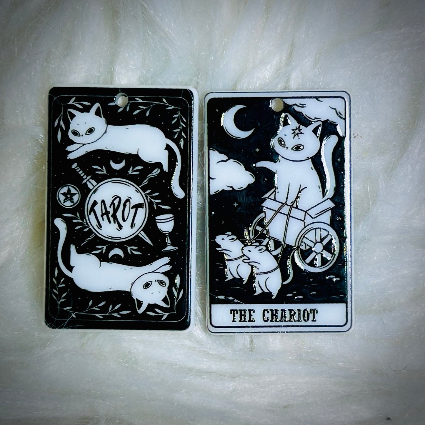 Cat Tarot Earring Acrylics (with hole) *NEW*