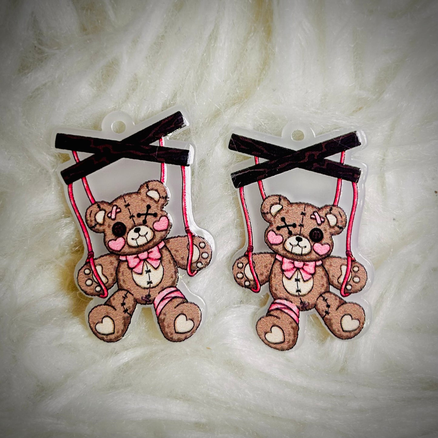 Goth Stuffed Animals Acrylics For Earrings (with hole) *NEW*