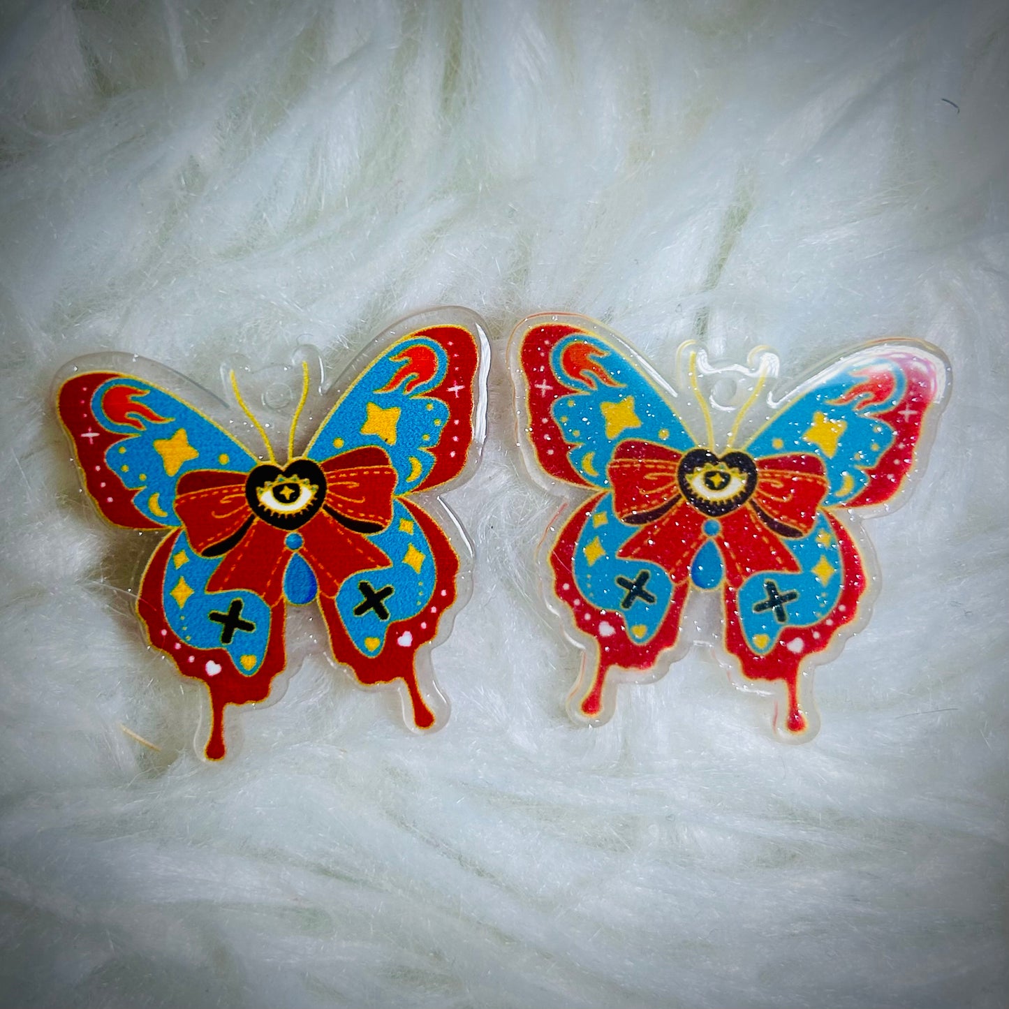 Fancy Butterfly Acrylics For Earrings (with hole) *NEW*