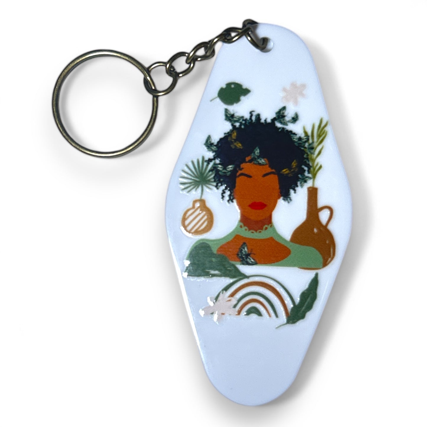 Black Girl Magic Beautiful Girls Inspirational Motivational Mental Health Matters Keychains