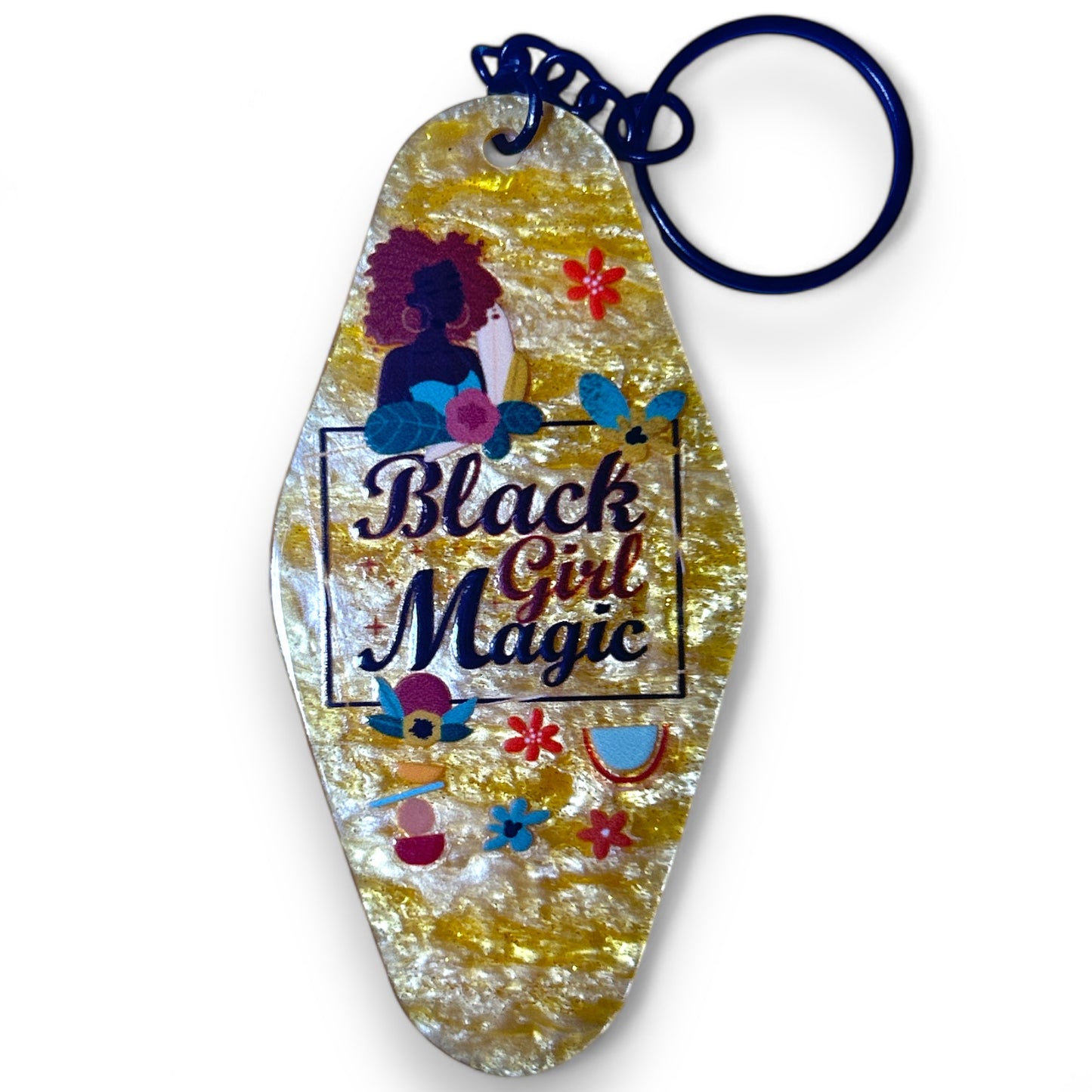 Black Girl Magic Beautiful Girls Inspirational Motivational Mental Health Matters Keychains