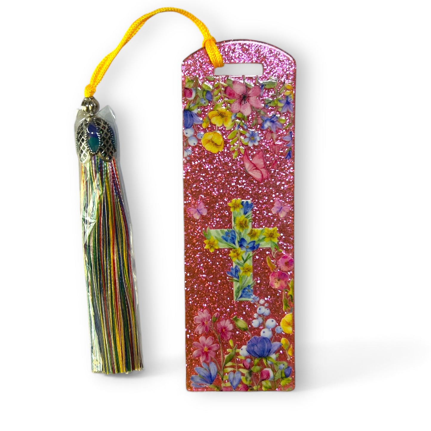 Resin Bookmarks Fancy For Kids Adults Teachers Fun Reading Glitter Flowers Coffee Donuts Pink Ribbon School Supplies
