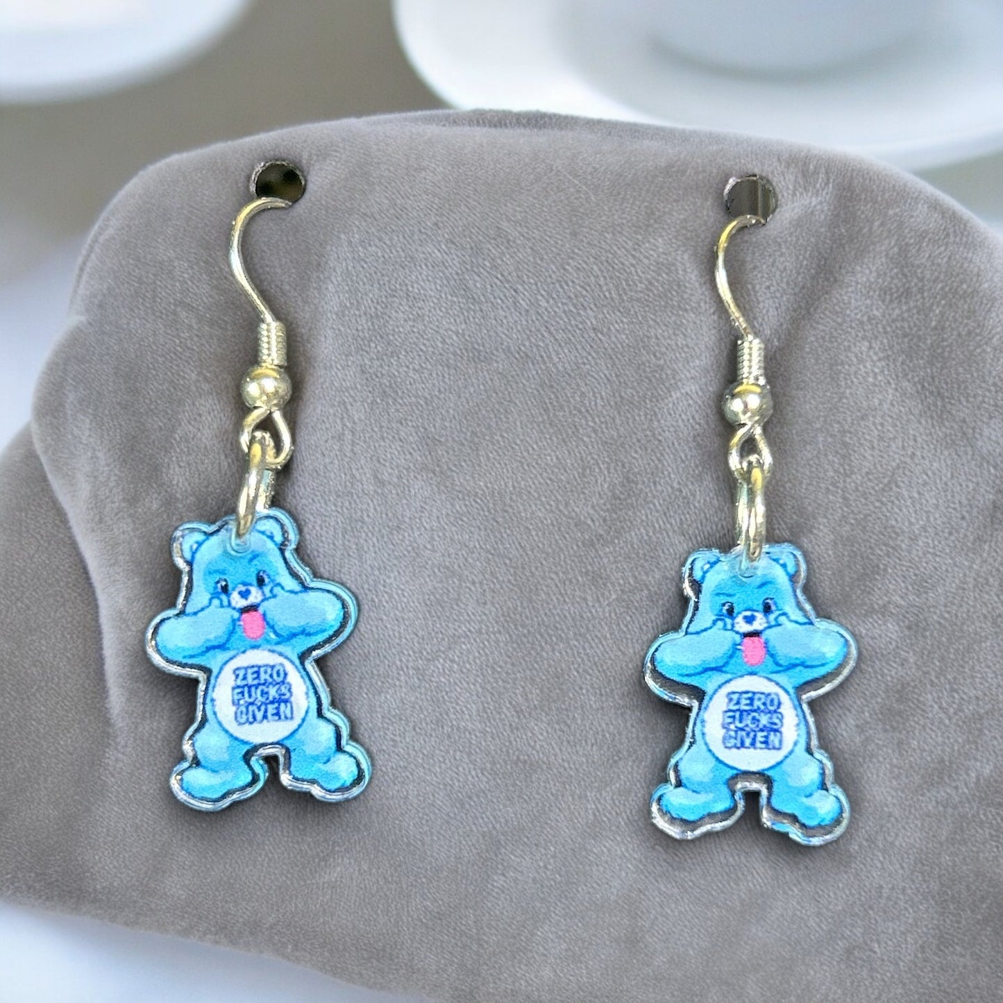 Colorful Acrylic Fun Earrings - Swear Bear, Rainbow Dash/Pride
