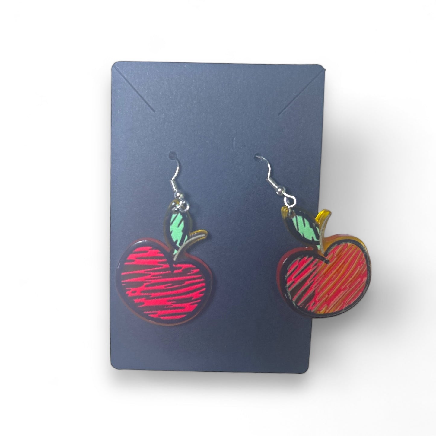Cute Scribble Drawn Summer Dangle Acrylic Earrings Flowers Fruit Hearts Pride Summer Spring