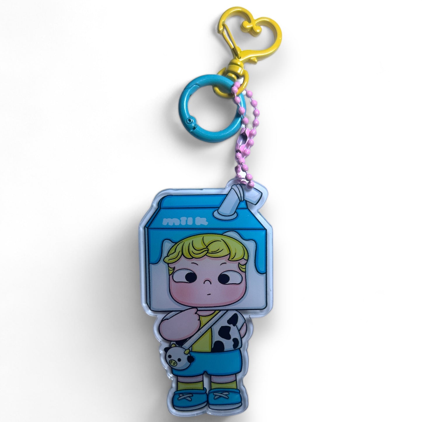 One Of A Kind Kawaii Japanese Anime Acrylic Keychains with Color Coordinated Clip and Keyring, Unique Design and Handcrafted