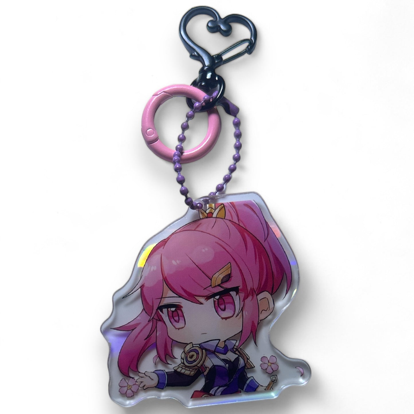 One Of A Kind Kawaii Japanese Anime Acrylic Keychains with Color Coordinated Clip and Keyring, Unique Design and Handcrafted