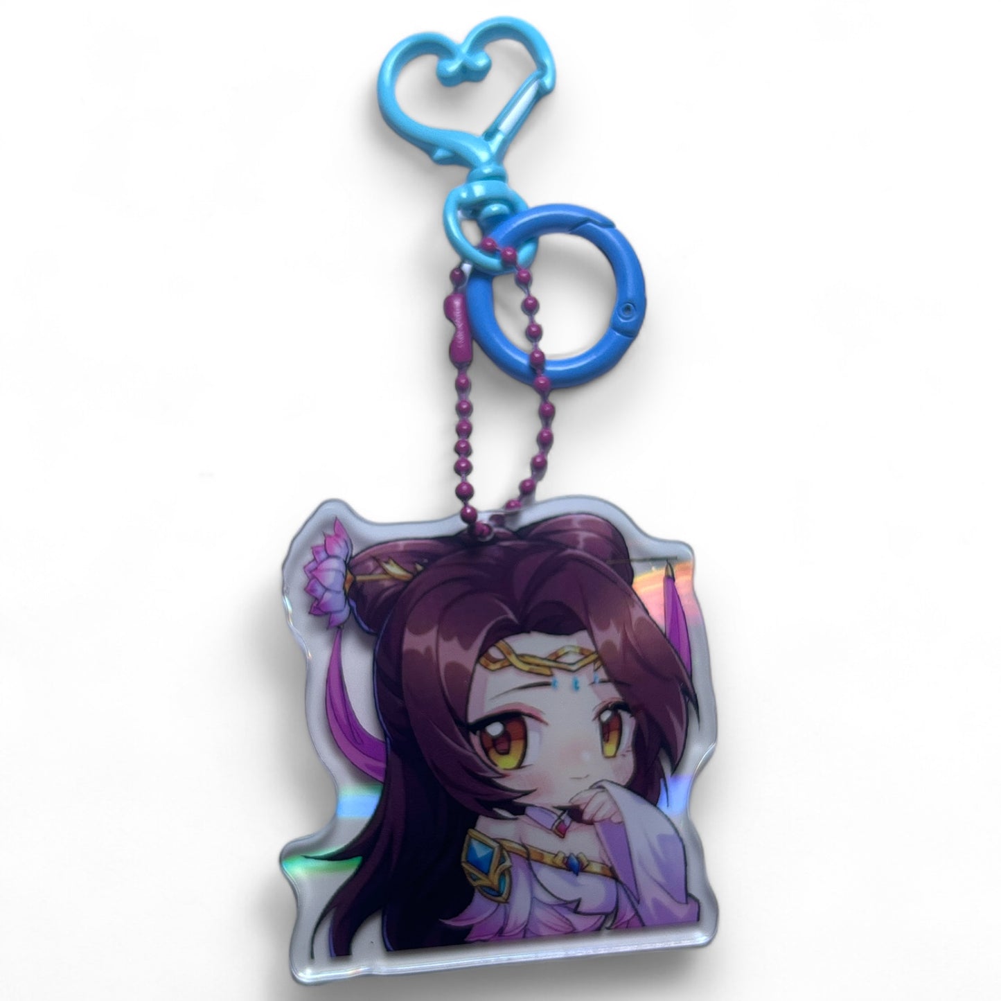 One Of A Kind Kawaii Japanese Anime Acrylic Keychains with Color Coordinated Clip and Keyring, Unique Design and Handcrafted