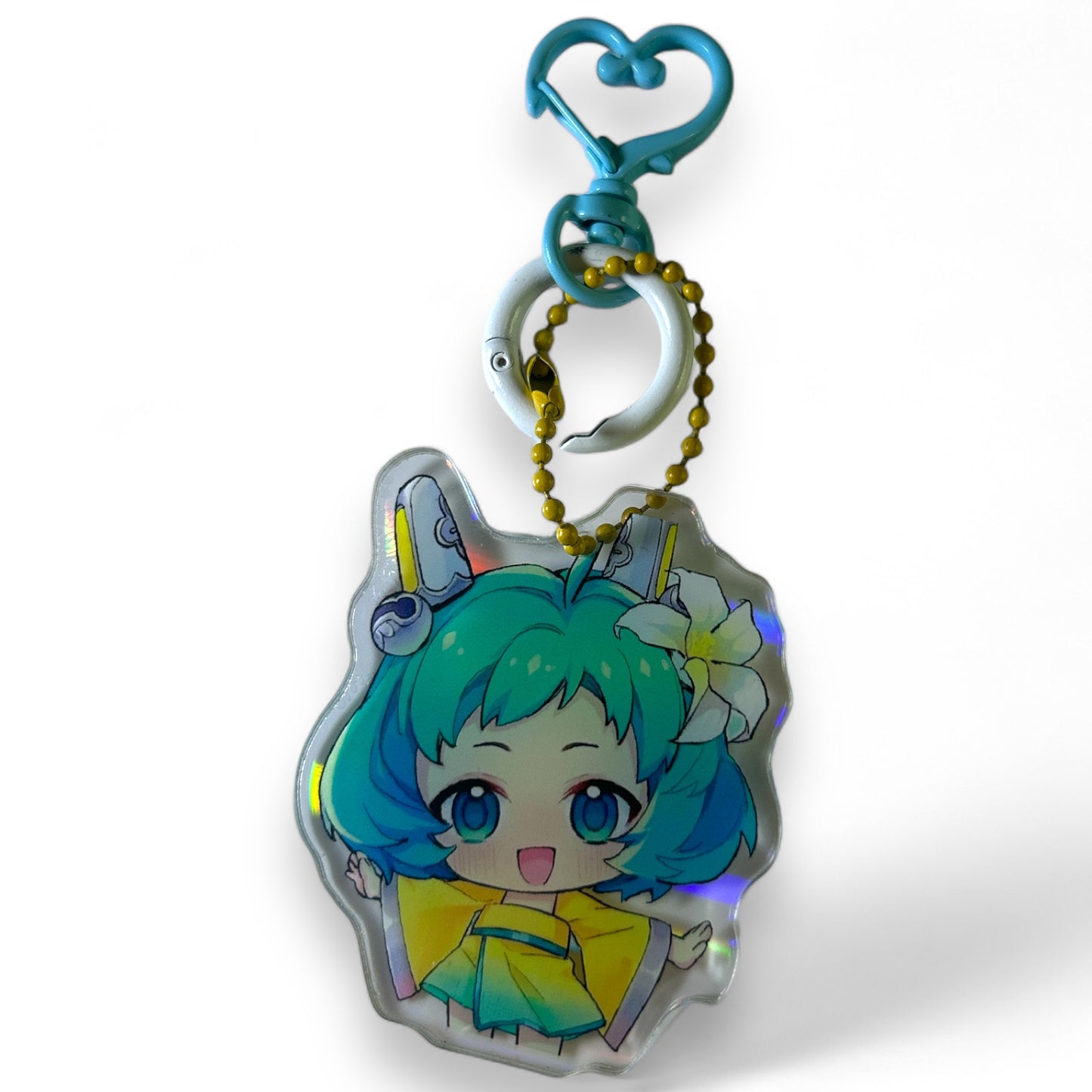 One Of A Kind Kawaii Japanese Anime Acrylic Keychains with Color Coordinated Clip and Keyring, Unique Design and Handcrafted