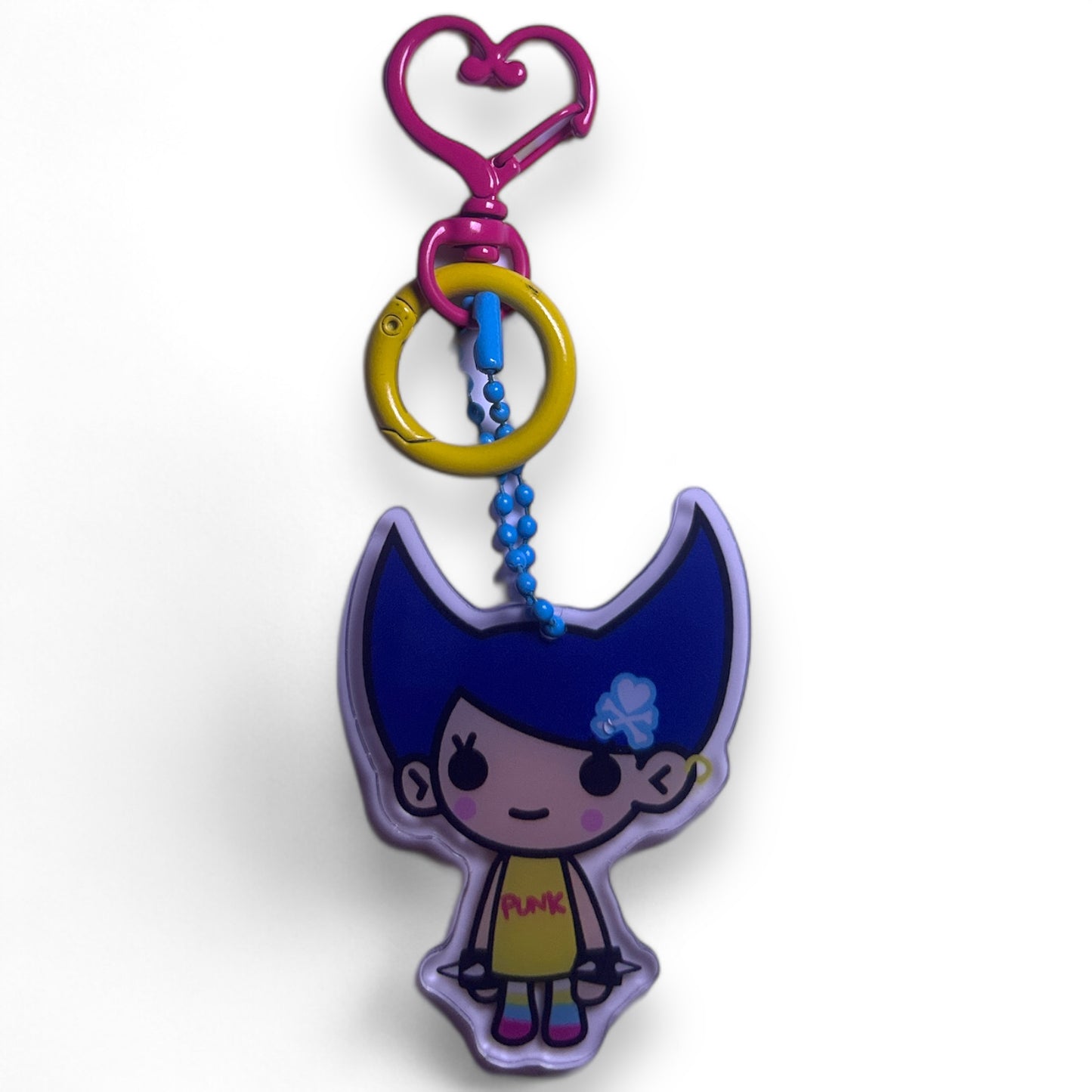 One Of A Kind Kawaii Japanese Anime Acrylic Keychains with Color Coordinated Clip and Keyring, Unique Design and Handcrafted