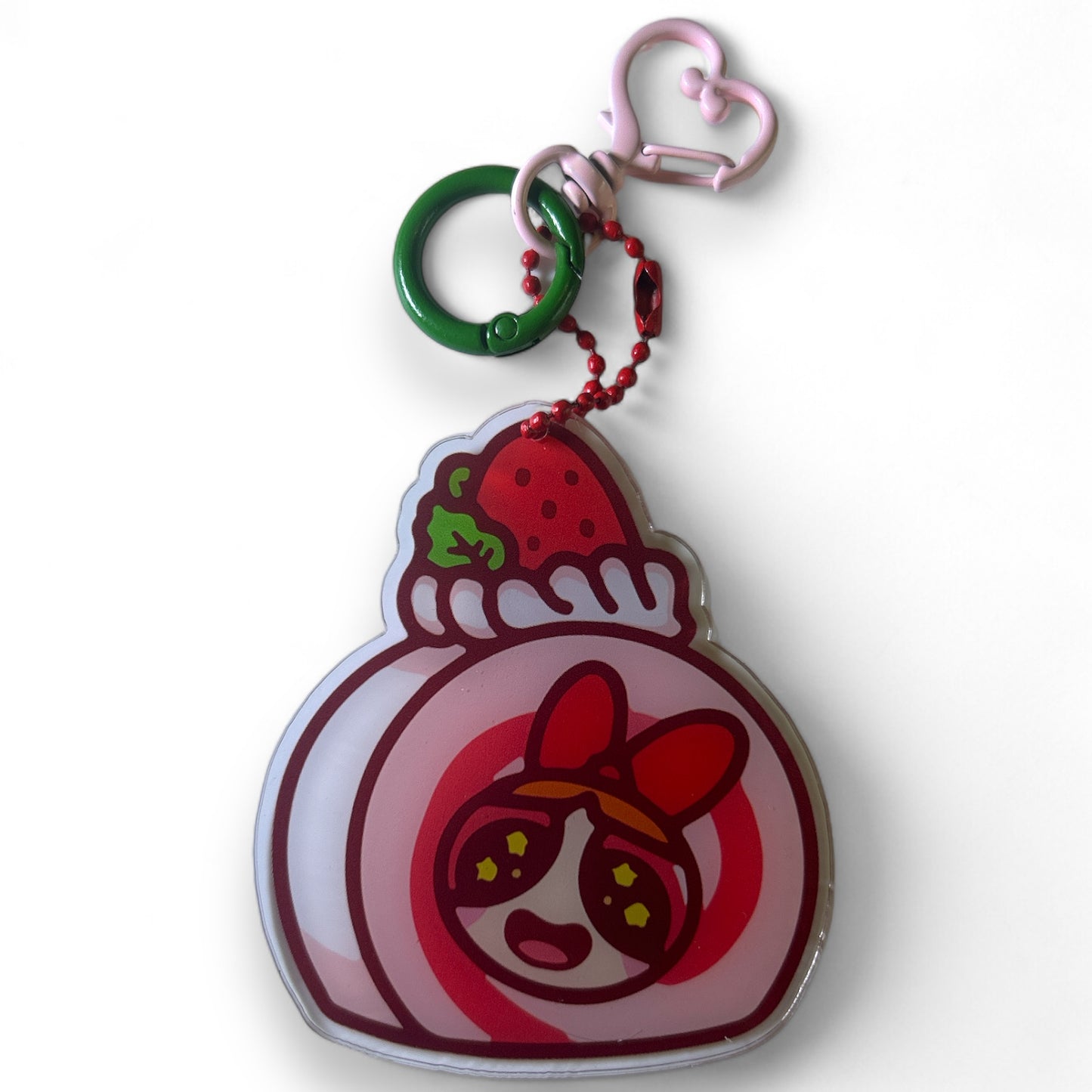 One Of A Kind Kawaii Japanese Anime Acrylic Keychains with Color Coordinated Clip and Keyring, Unique Design and Handcrafted