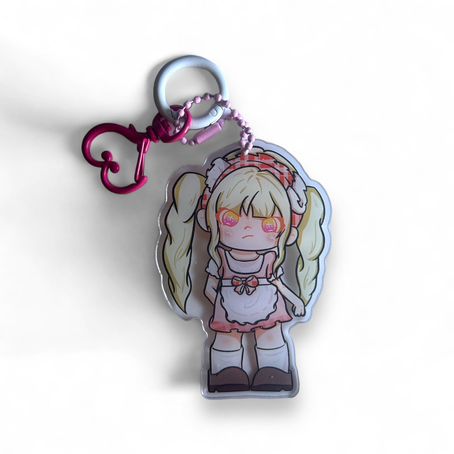 One Of A Kind Kawaii Japanese Anime Acrylic Keychains with Color Coordinated Clip and Keyring, Unique Design and Handcrafted