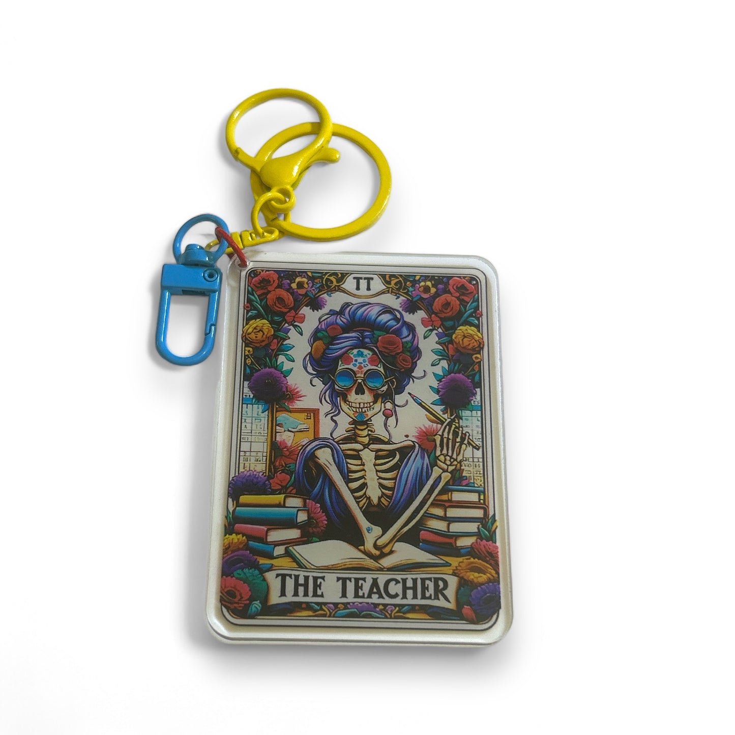 Funny Large Acrylic Tarot Card Keychain - 8 cm