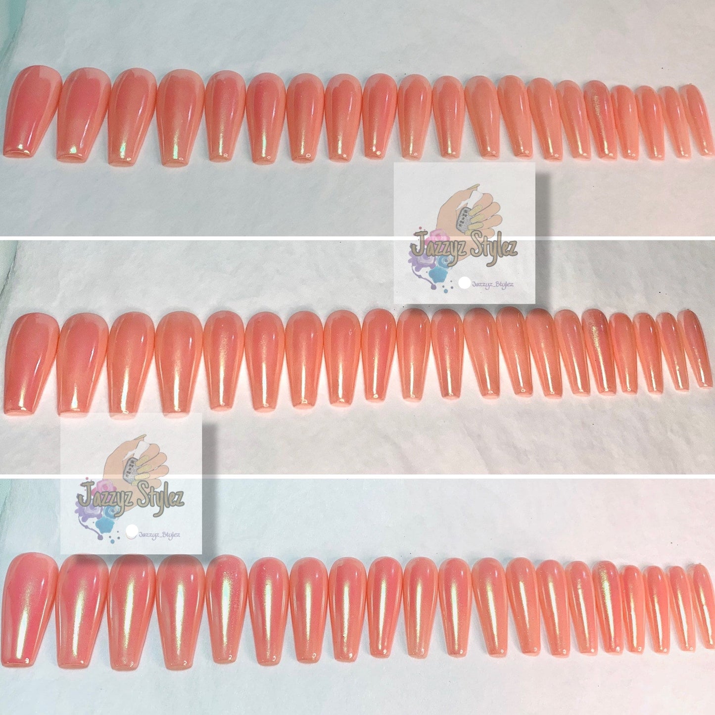 50% OFF!! 20 Piece Pink Ballerina Press Ons with Unicorn Chrome
