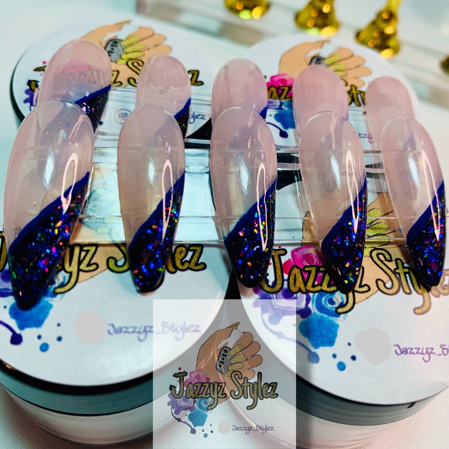 50% OFF! XSmall (4,8,7,8,9) Long Almond Press Ons