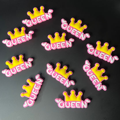 Queen rubber Croc Charms