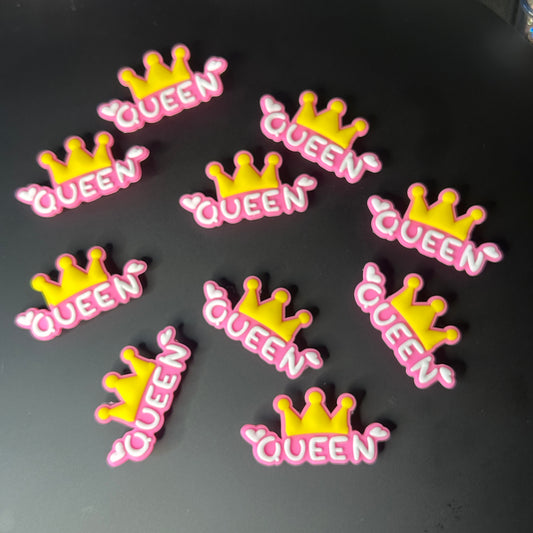 Queen rubber Croc Charms