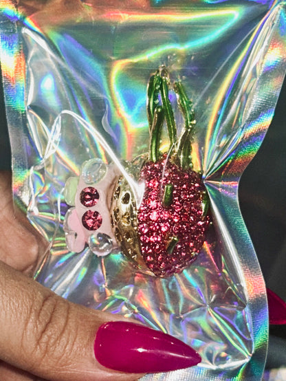 Fancy Pen Beads with Metal and Crystal