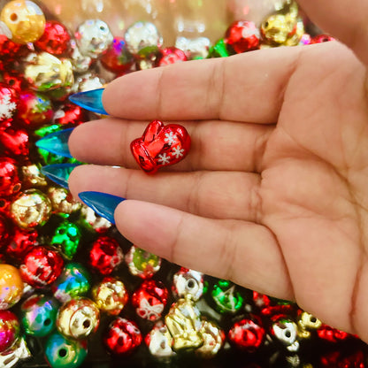 20 Pcs 16mm Christmas Pen Beads – Festive Beadable Pen Accessories for DIY Crafts