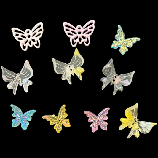 20 pcs Acrylic Butterfly Beads – Craft Embellishments for Bracelets, Necklaces, and Jewelry Making