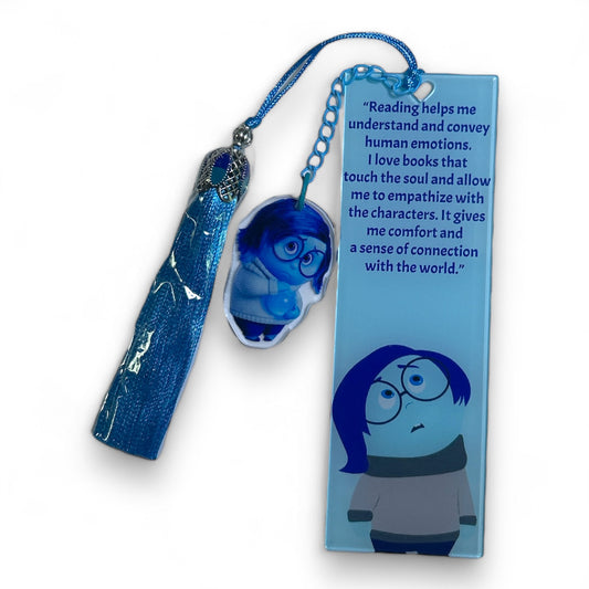 Fun Emotions Acrylic Bookmark with Tassel and Character Charm