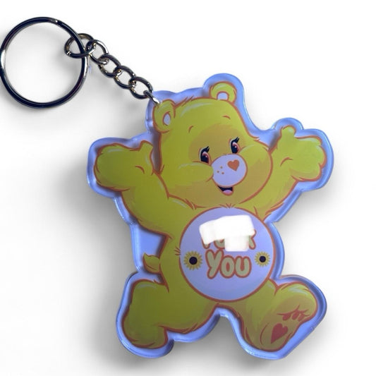 6-8cm Swear Bear I Don’t Care Bear Keychain Gift Gag Gift Funny Gift
