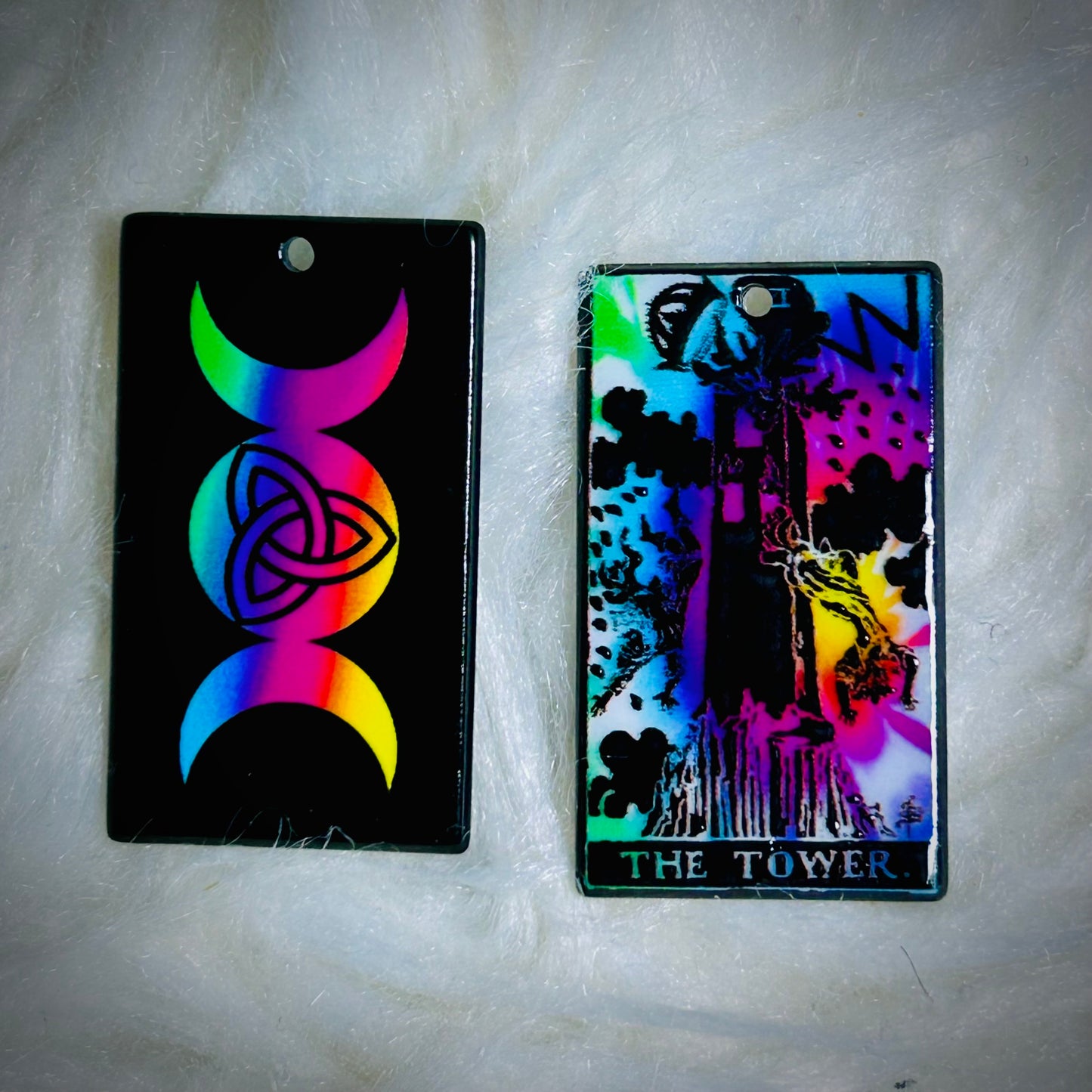 Colorful Tarot Earring Acrylics (with hole) *NEW*