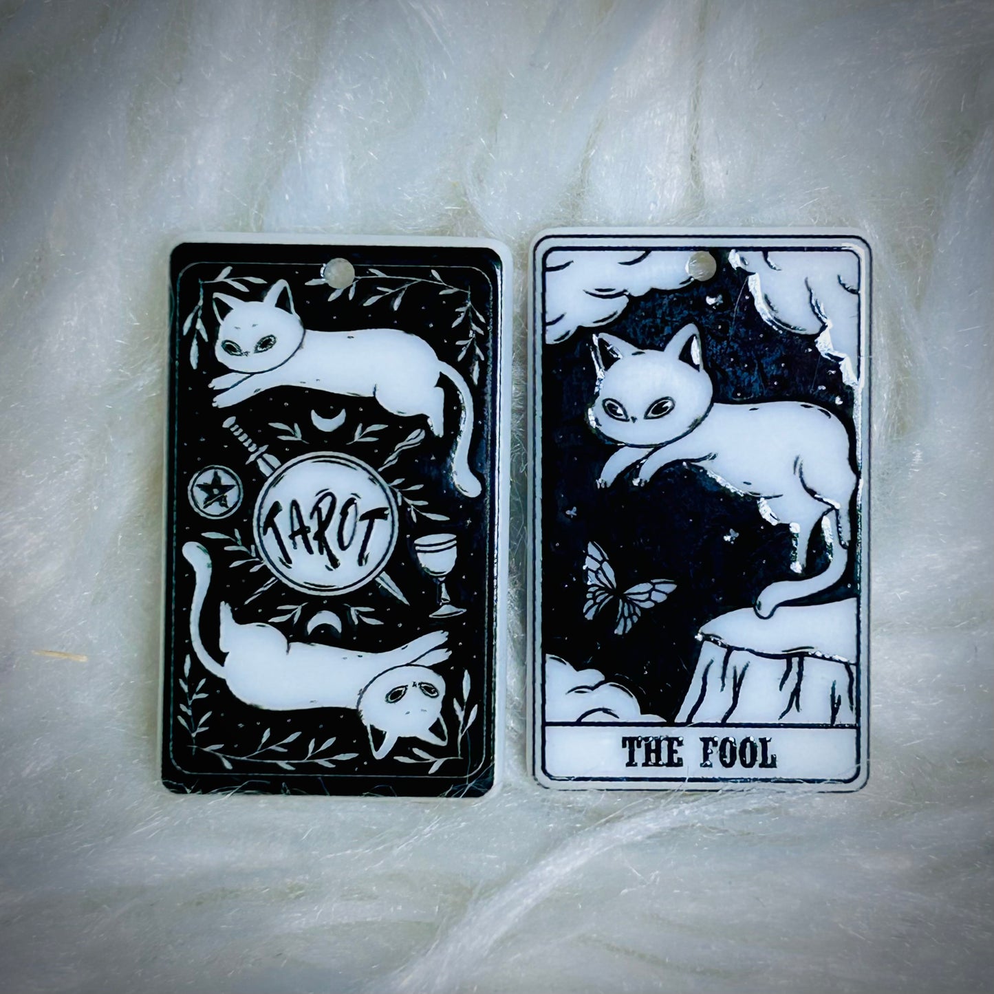 Cat Tarot Earring Acrylics (with hole) *NEW*