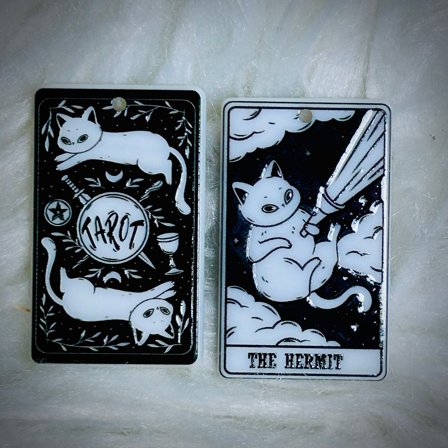 Cat Tarot Earring Acrylics (with hole) *NEW*