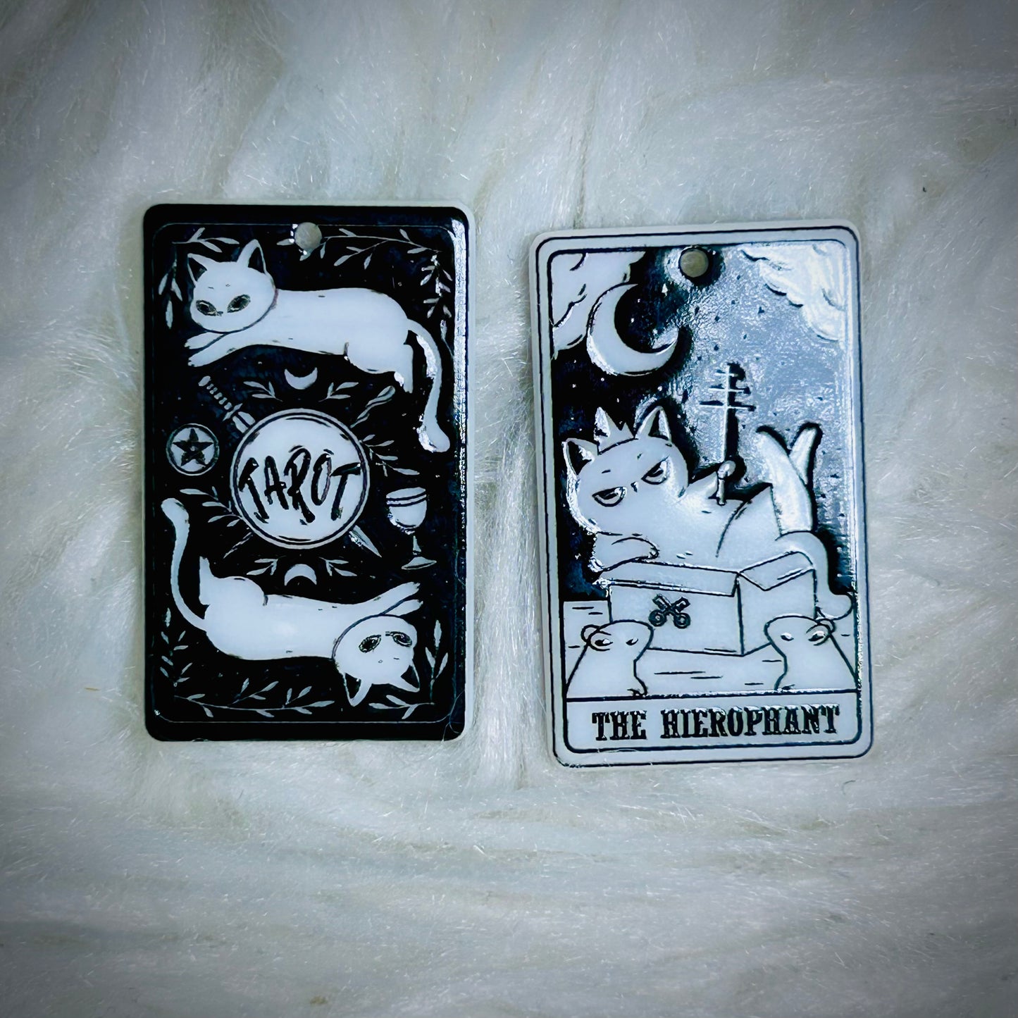 Cat Tarot Earring Acrylics (with hole) *NEW*