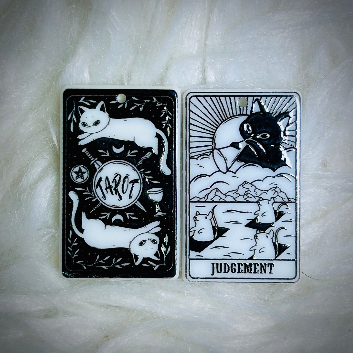 Cat Tarot Earring Acrylics (with hole) *NEW*