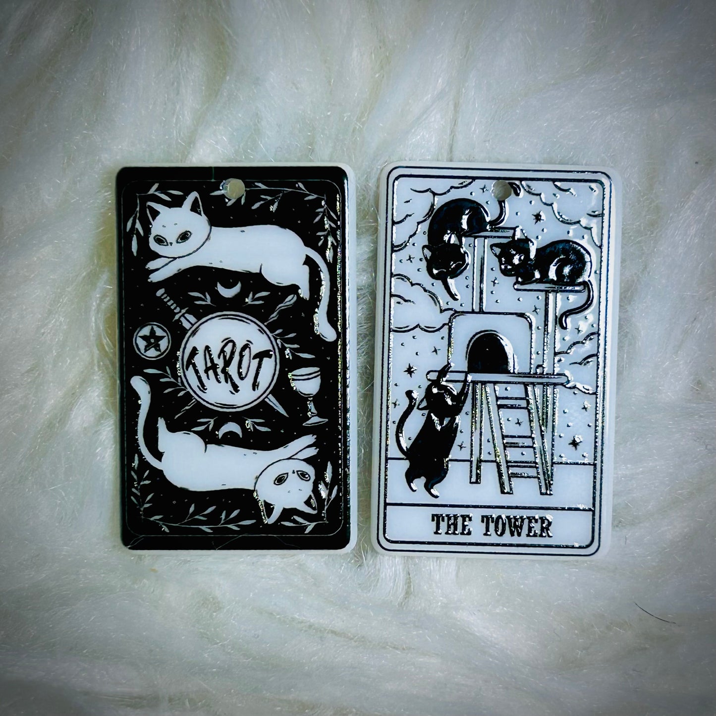 Cat Tarot Earring Acrylics (with hole) *NEW*