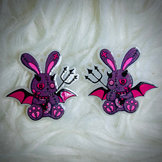 Goth Stuffed Animals Acrylics For Earrings (with hole) *NEW*