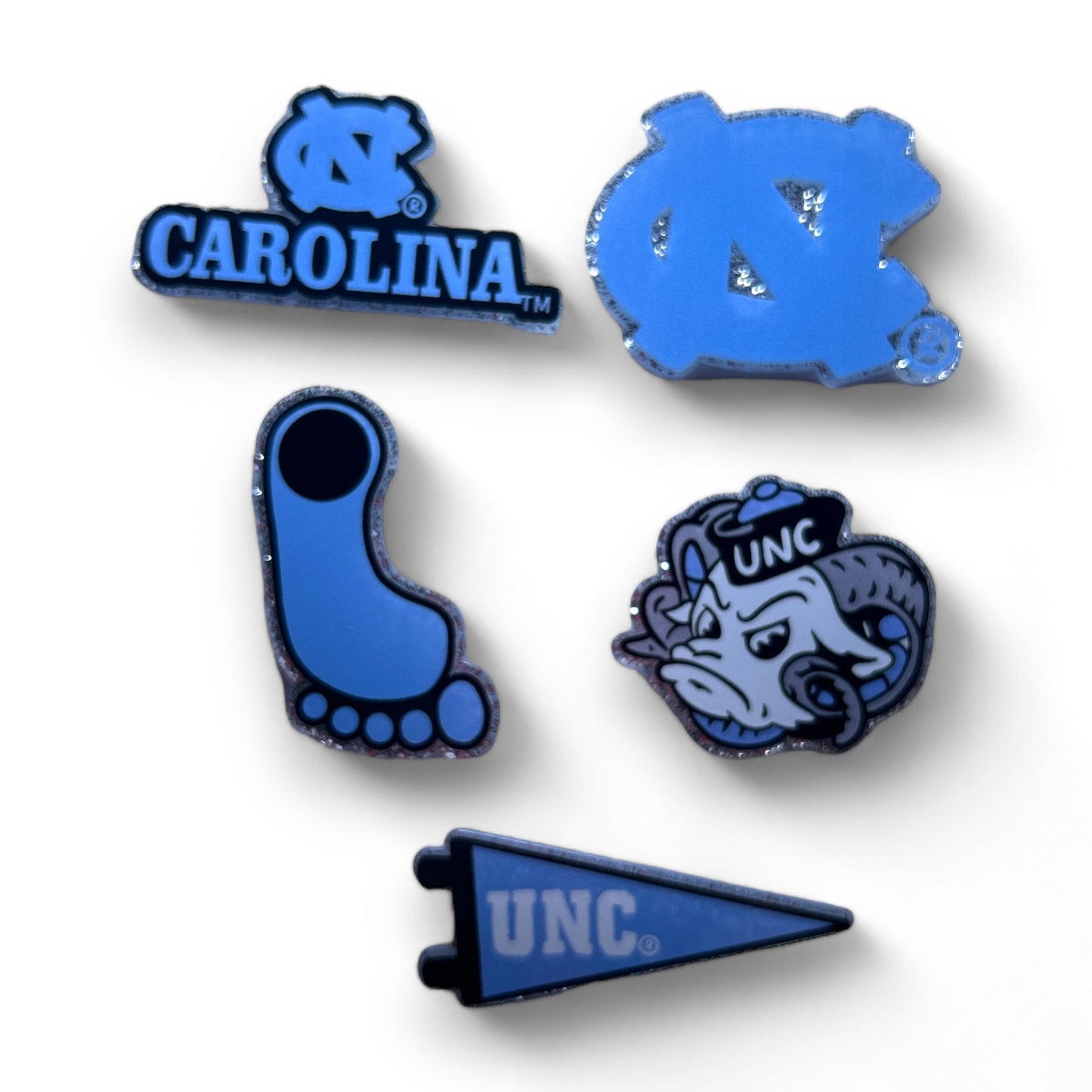 Around The Neck Badge Reel with 5 Interchangeable UNC Designs University of North Carolina Fan Student